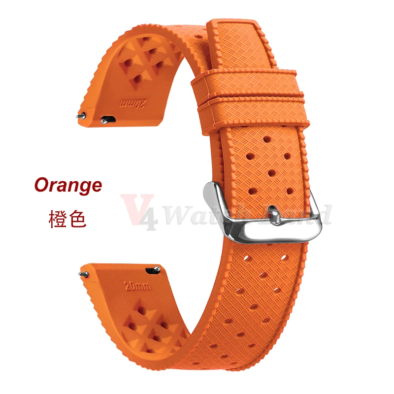 Premium Grade Tropical Rubber Watch Strap - Multiple Sizes Available
