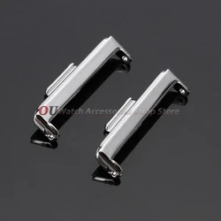 Premium Metal Aluminum Watch Strap Adapter Connector - 18mm (Silver)