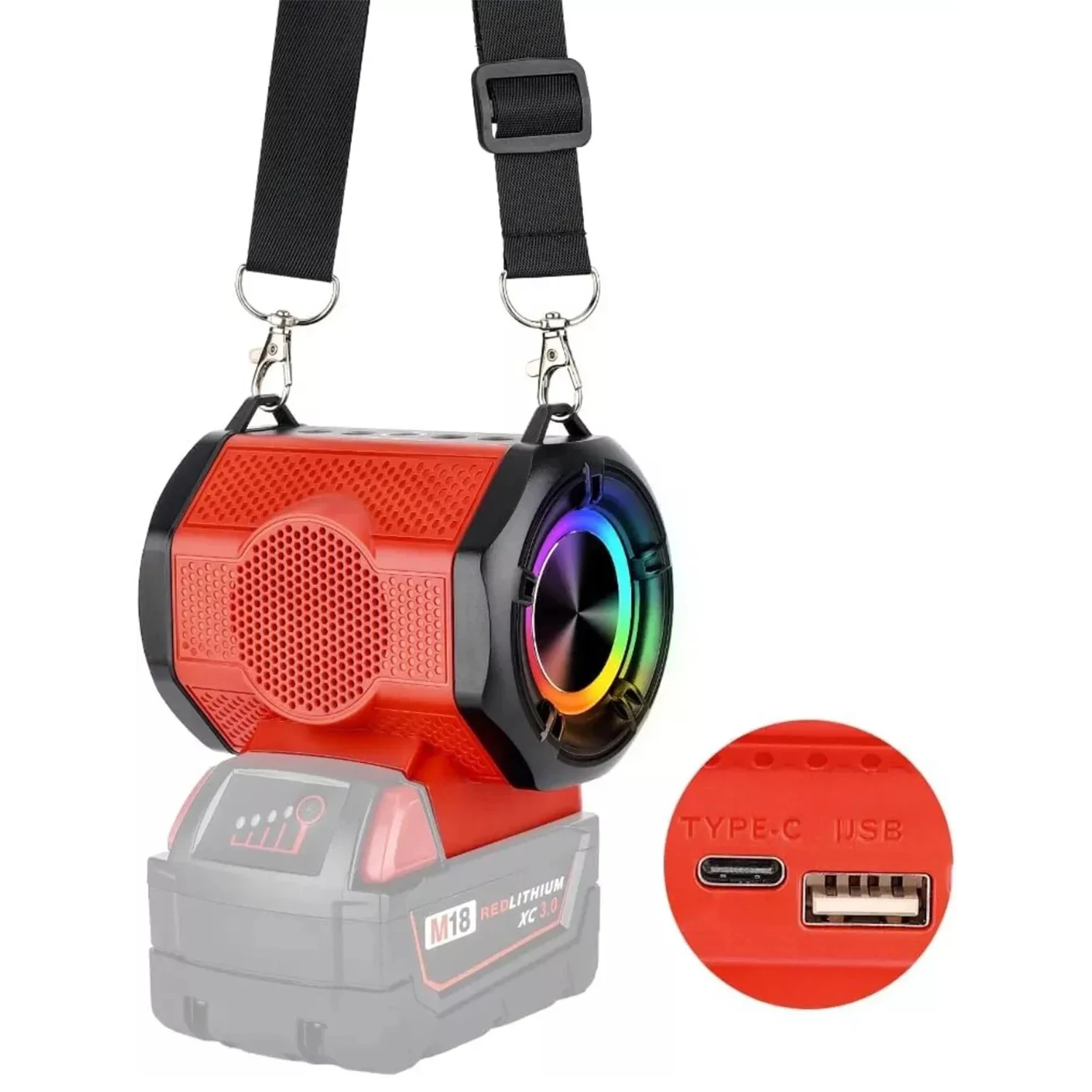 Cordless Portable Bluetooth Speaker Stero Player Loudspeaker Amplifier for Milwa