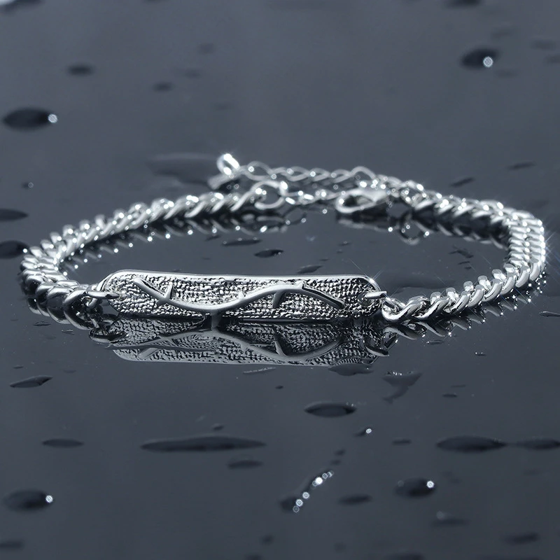 

New New Silver Plated Bracelet Classic Personality Twigs Couple Bracelets For Women Men Couple Anniversary Jewelry Gifts