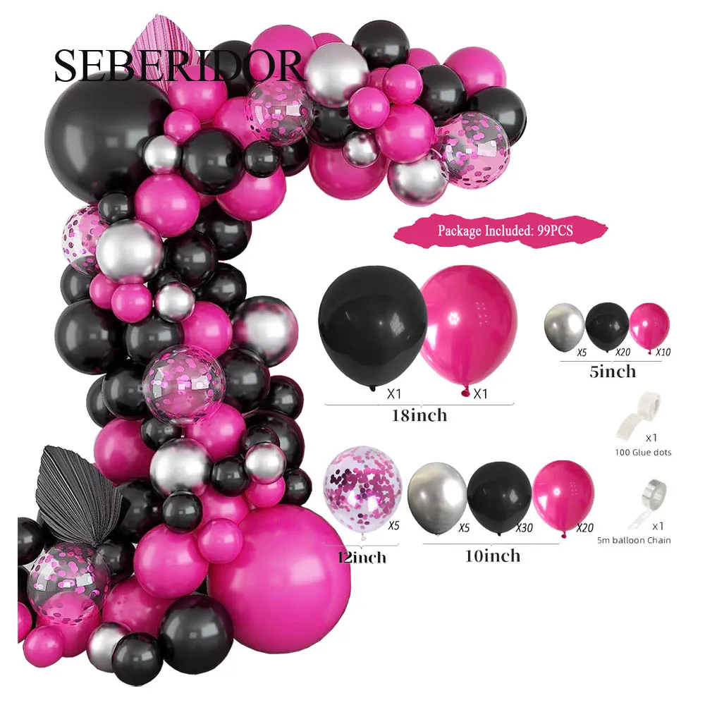 

Valentines Anniversary Party Favor Black Rose Red Set Latex Balloon Birthday Wedding Ceremony Events Karneval Rosenmontag Decor