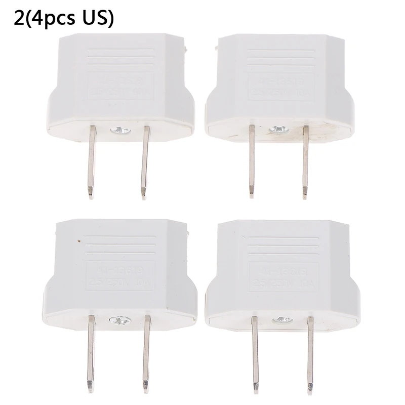 European and US Travel Plug Adapter Converter - Set of 4