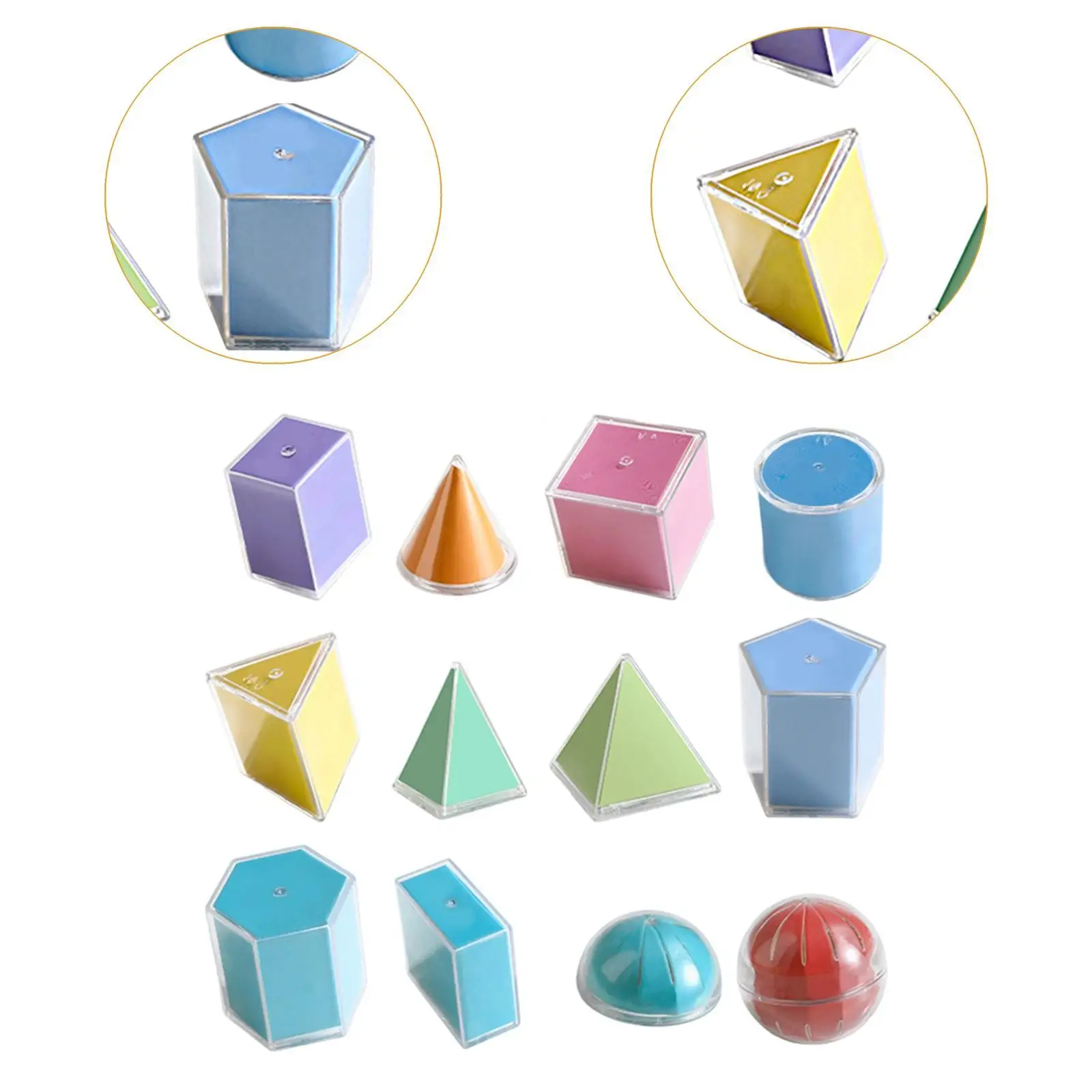 12 Pieces Geometric Shapes Blocks Math Games Reusable Durability Educational 12 Pieces Geometric Shapes Blocks Math Games Reusable Durability Educational