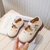 Children's Leather Shoes Spring Autumn Versatile Kids Mary Jane Shoes Fashion Embroidered Flower Causal Princess Shoes for Girls 1
