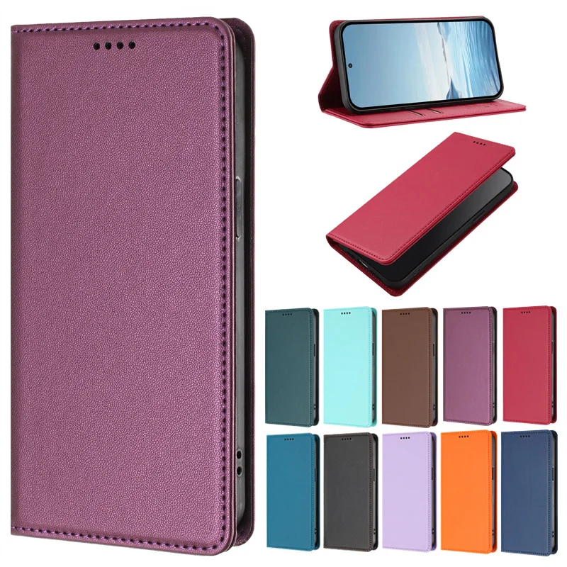 Leather Wallet Flip Case with Card Holder