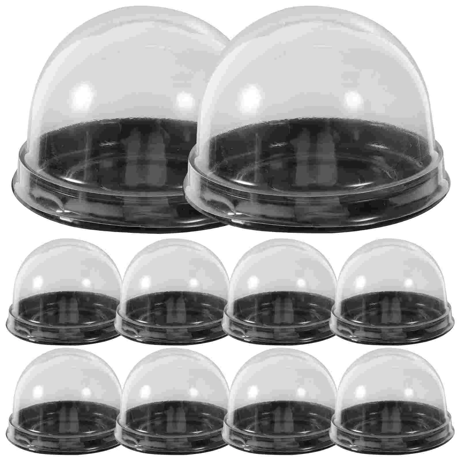 

Plastic Mooncake Dome Boxes Disposible Round Egg Yolk Crisp Cupcake Boxes Dessert Mousse Trays Container