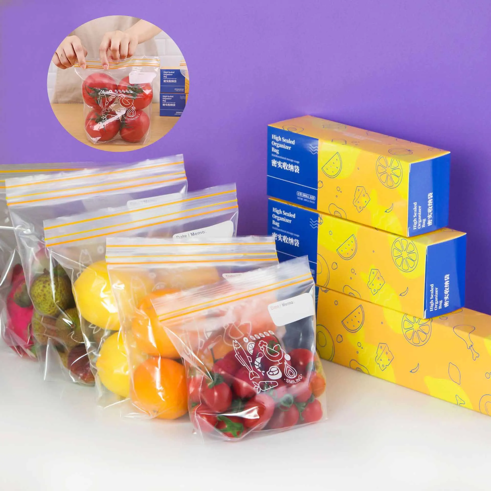 Delove 50pcs Airtight Standable Food Storage Bags - Family Daily