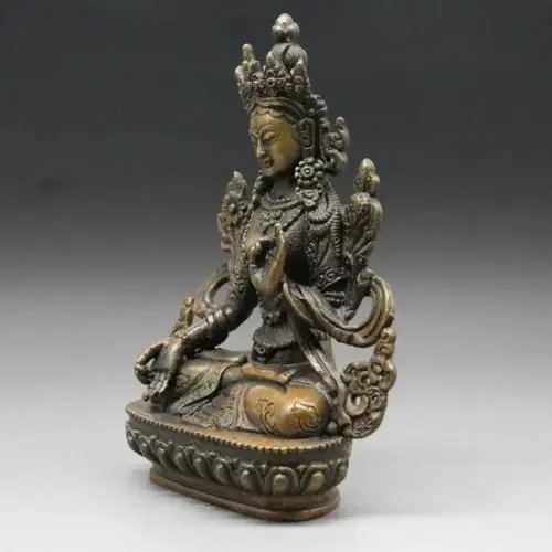 China collect exquisite Tibet Brass Tibetan Buddhism Statue ---- White tara 2
