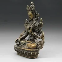China collect exquisite Tibet Brass Tibetan Buddhism Statue ---- White tara 2