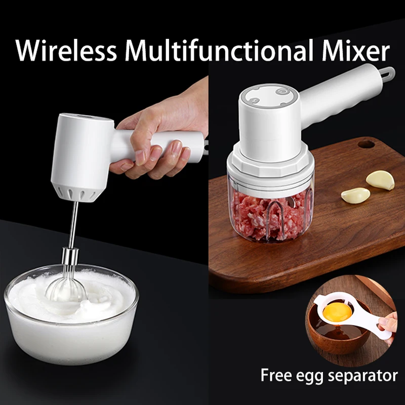 Mini mixeur électrique sans fil à 3 vitesses, pour déterminer les œufs,  batteur automatique pour crème, gâteau, pâte à pâtisserie - AliExpress