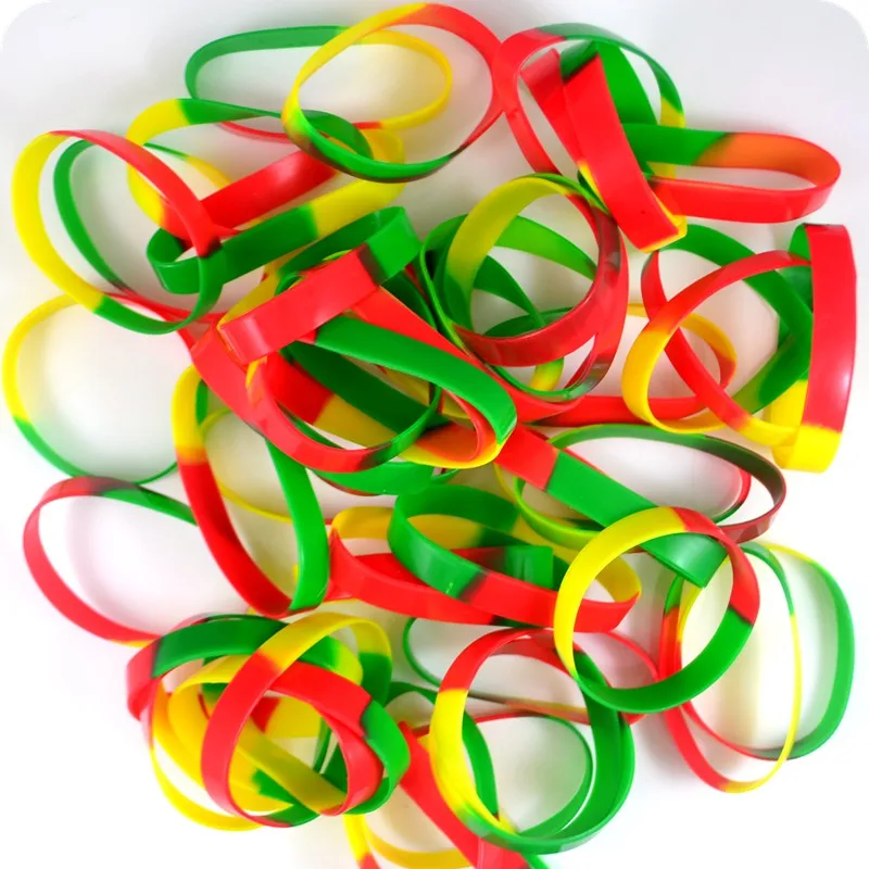 10x AFRICA Jamaica Rasta Reggae Punk Hiphop Silicone Bracelet Wristband silicone bracelet