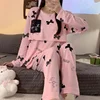 New Monthly Clothing 2-Piece Spring And Autumn Maternity Pajamas Summer Breastfeeding Suit Breastfeeding Pajamas Homewear 5