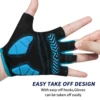 MOREOK Mountain Bike Gloves Half Finger 5MM Silicone Gel Pads Shock-Absorbing Non-Slip Cycling Gloves for MTB Road Biking Men Wo 6