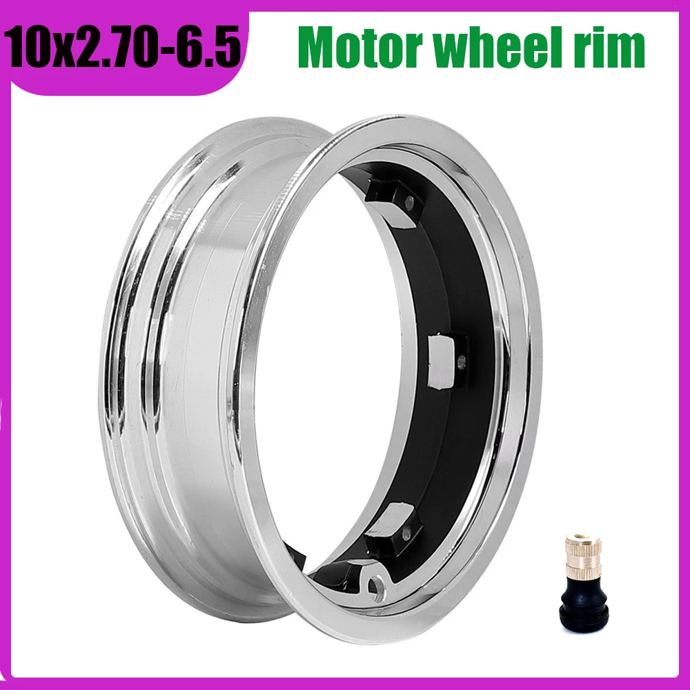 10x2.70-6.5 Dual Drive Motor Wheel Rim for 10 Inch Electric Scooter Dualtron 3 Speedway5 DT3 with Air Valve - Hub Accessory