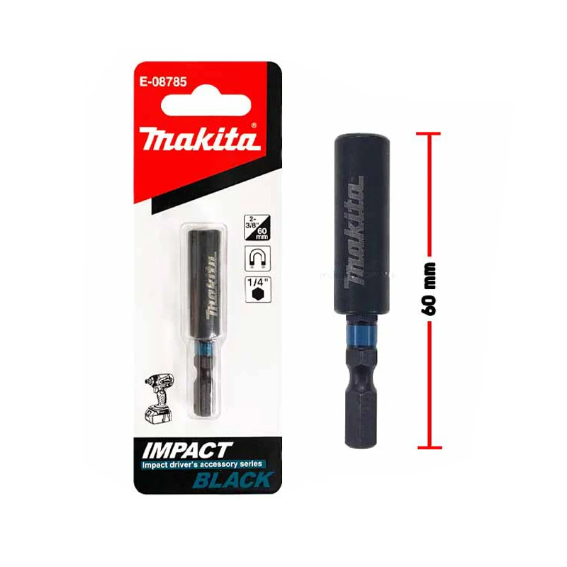 Makita E-08785 충격 자기 확장 비트 홀더 60MM/1/4 육각형 녹 방지 도구 액세서리