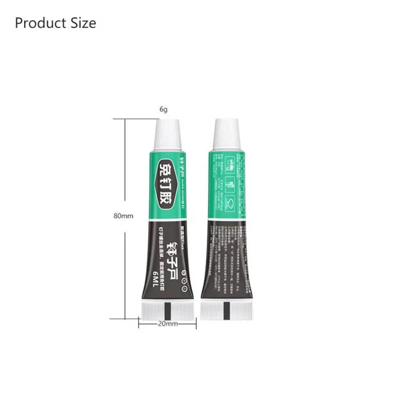 1-10pcs All-purpose Glue Quick Drying Glue Strong Adhesive Sealant Fix Glue Nail Free Adhesive For Plastic Glass Metal Caulk