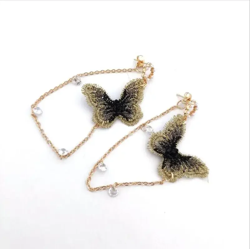 2025 Beaautiful New Ladies Butterfly Earrings Long Tassel Pendant Metal Women's Wedding Party Dating Jewelry Gift For Friend
