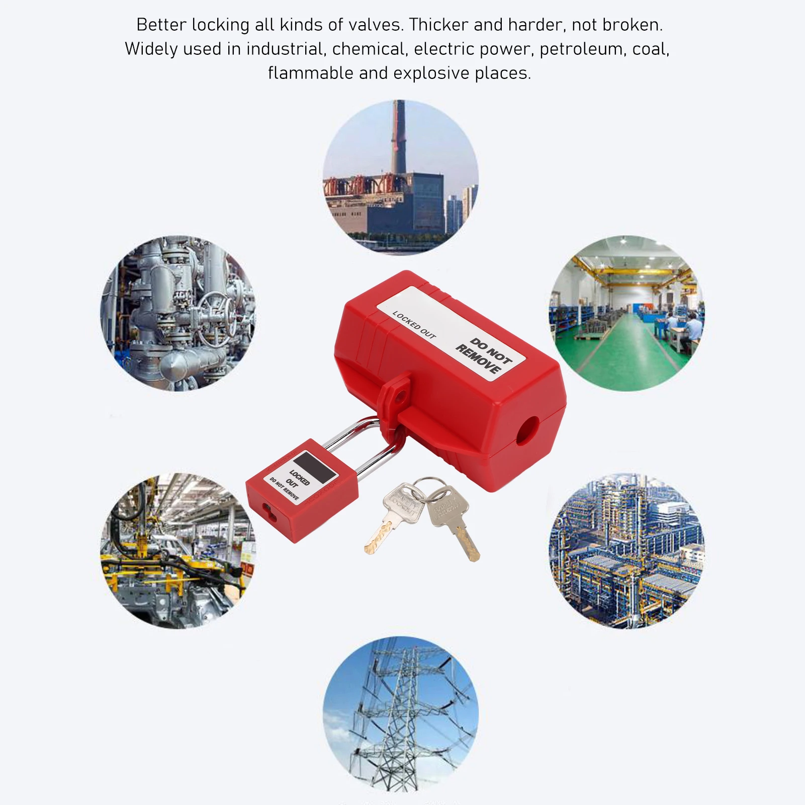 100‑220V Electrical Plug Lockout Device with 38mm Padlock Key for Industrial Chemical Electric Power Electrical Plug Lockout