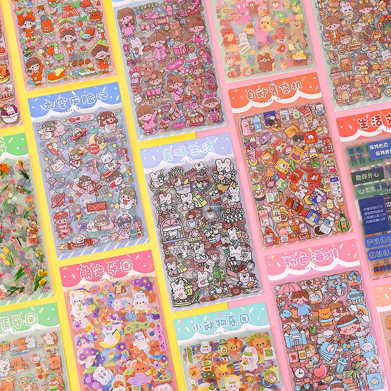 

24 pack/lot Kawaii Animal Girl Stickers Cute Decorative Stationery Sticker Scrapbooking DIY Diary Album Stick Label