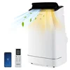 Portable 15000 BTU Air Conditioner with Heat Dehumidifier 4-in-1 Unit 800 Sq.Ft Rooms Auto Swing Timer Efficient Cooling & 1