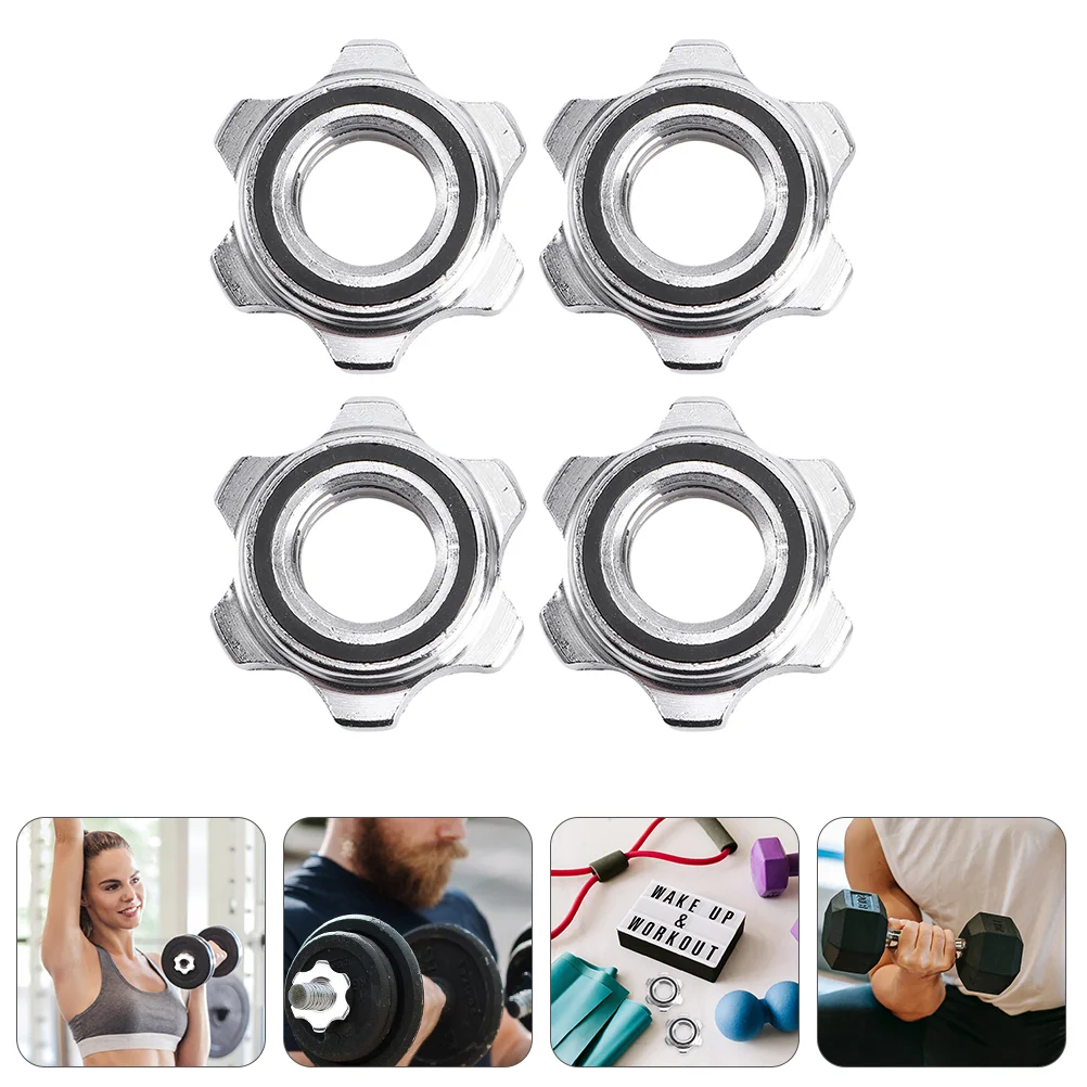 

4Pcs Anti- Hex Nut 50mm- Lock Collar Screw for Barbell Dumbbell Weight Lifting