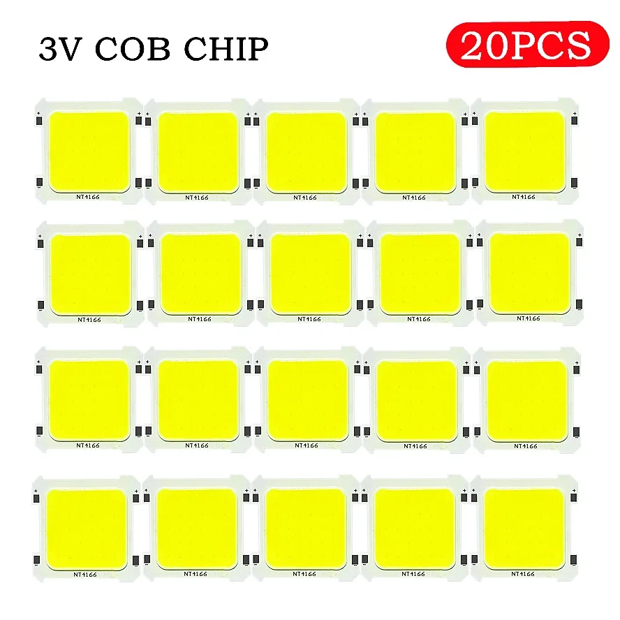 20 PCS/lot blanc LED COB puce intégrée 5 W 3 V haute luminosité projecteur Tube lumière Portable Camping lumière LED ampoule accessoires