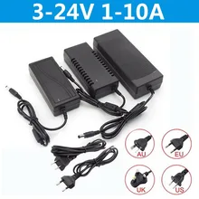 LED 조명 CCTV 카메라용 범용 전원 공급 장치 플러그, AC DC 어댑터 충전기, 3V, 5V, 6V, 8V, 9V, 10V, 12V, 24V, 220V, 1A, 2A, 3A, 5A, 6A, 8A