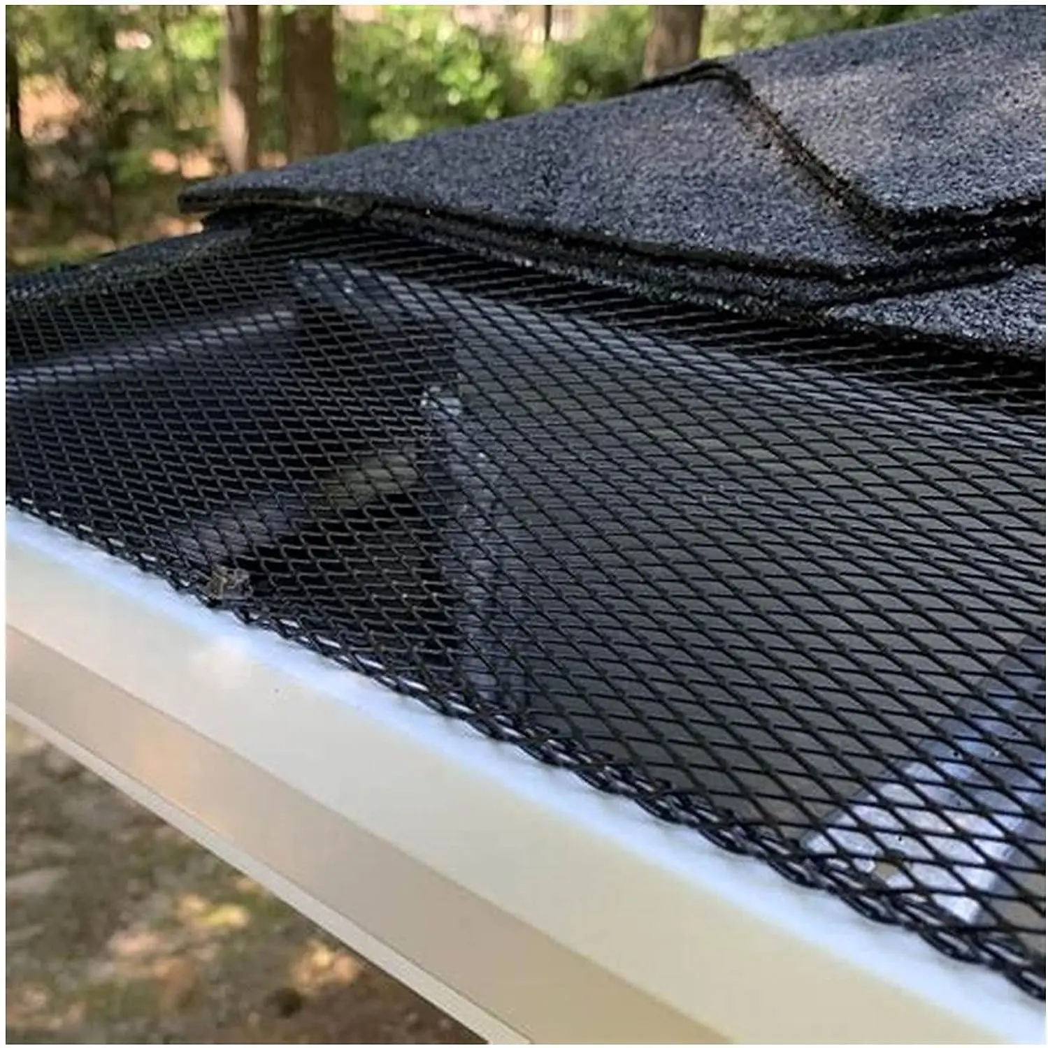 Plastic Gutter Guard Mesh Roll 2 Packs 6&rdquo; X 20Ft 20 Clip Fixed Hooks gutter leaf guard