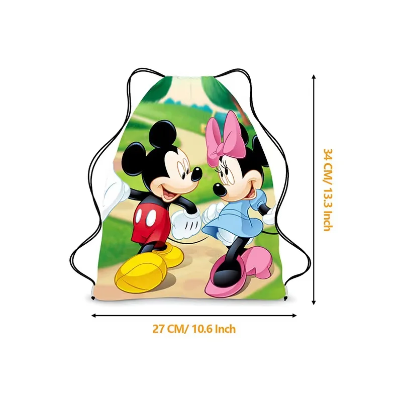 thumbnail image 1 of 6/24pcs Disney The Red Minnie Mickey Mouse Birthday Party Gifts Non-woven Drawstring Bags Kids Favor Swimming School Backpacks, 1 of 5