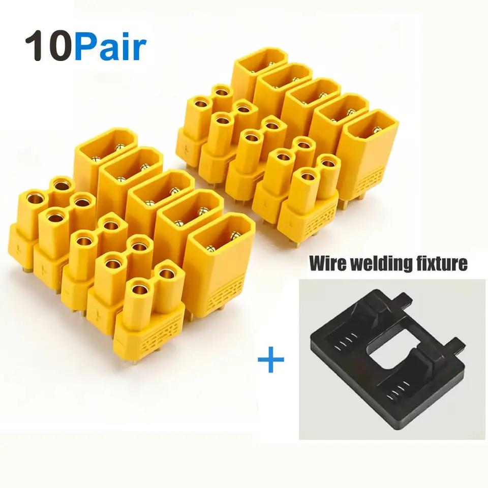 XT30 Connector Plug Female/ Male XT30 Bullet Connector with Welding Fixtures for RC Battery Connector, RC Lipo Battery Car Boat image 9