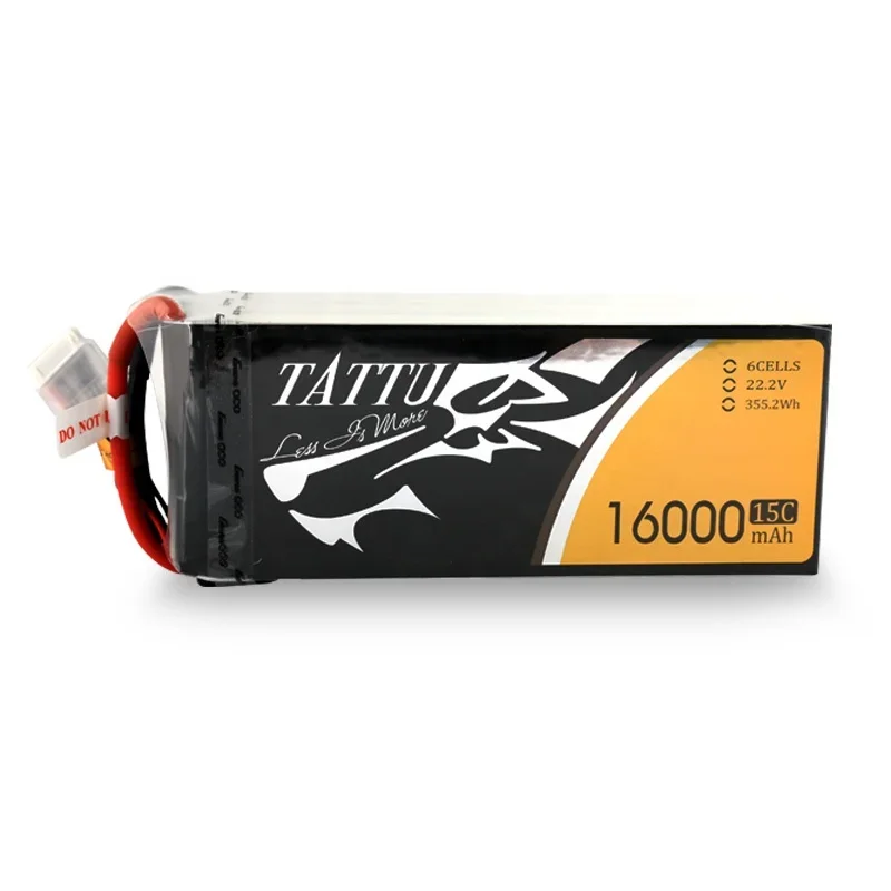 

TATTU 16000mAh 22.2V 6S 15C Lipo Battery For Big Load Multirotor Hexacopter Octocopter Agricultural