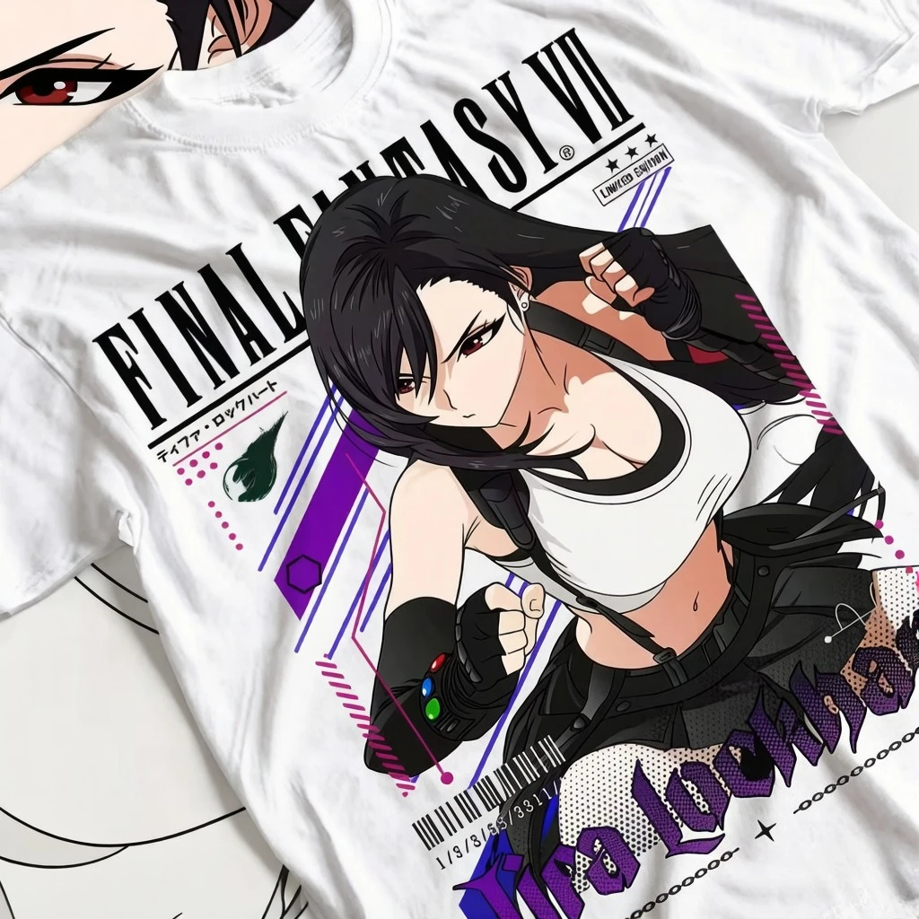 Summer 2026 Tifa Lockhart Graphic Tee – Oversized Cotton T-Shirt