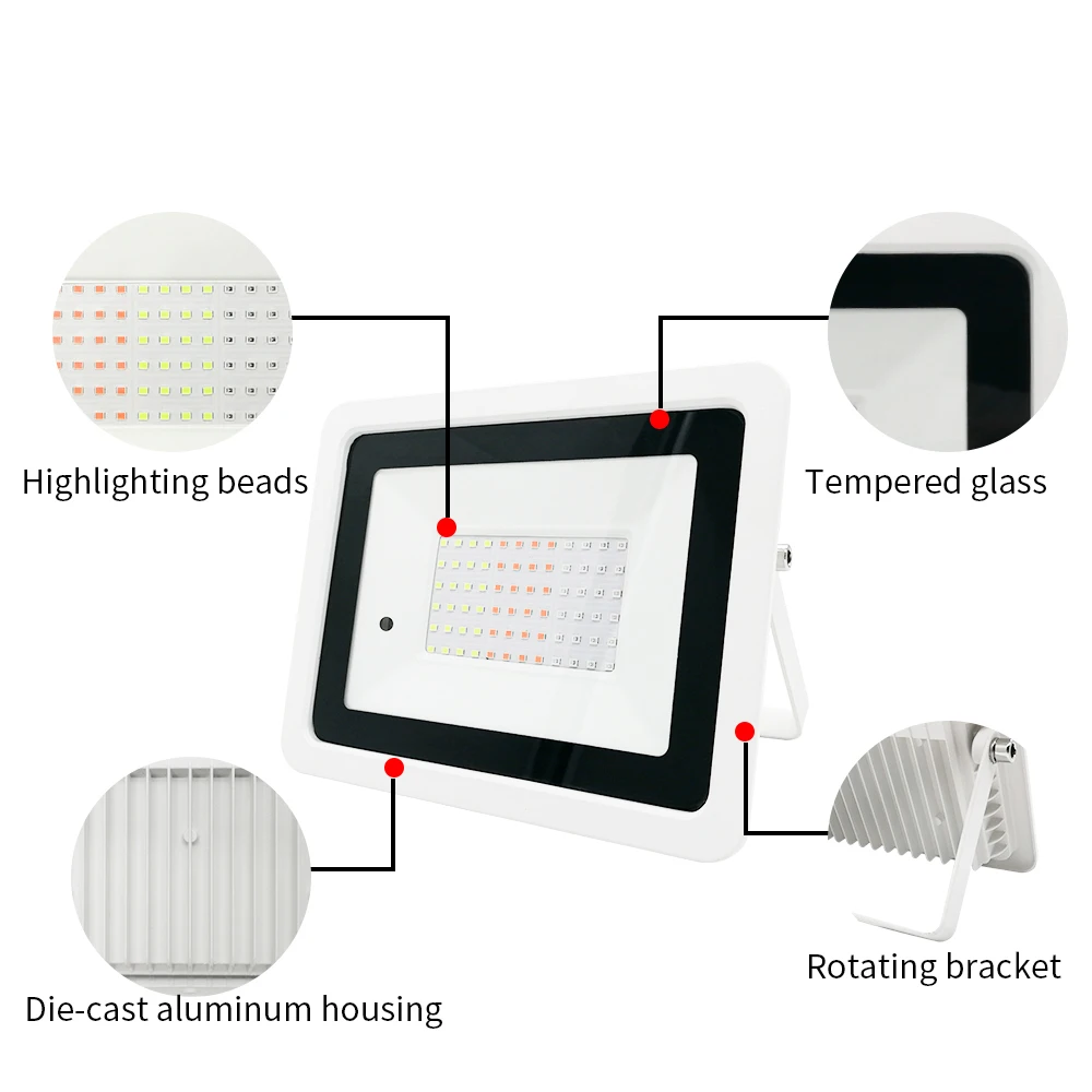 รูปสินค้า โคมไฟกลางแจ้ง LED RGB ทนน้ำ 20-100W IP68 สว่างสดใส