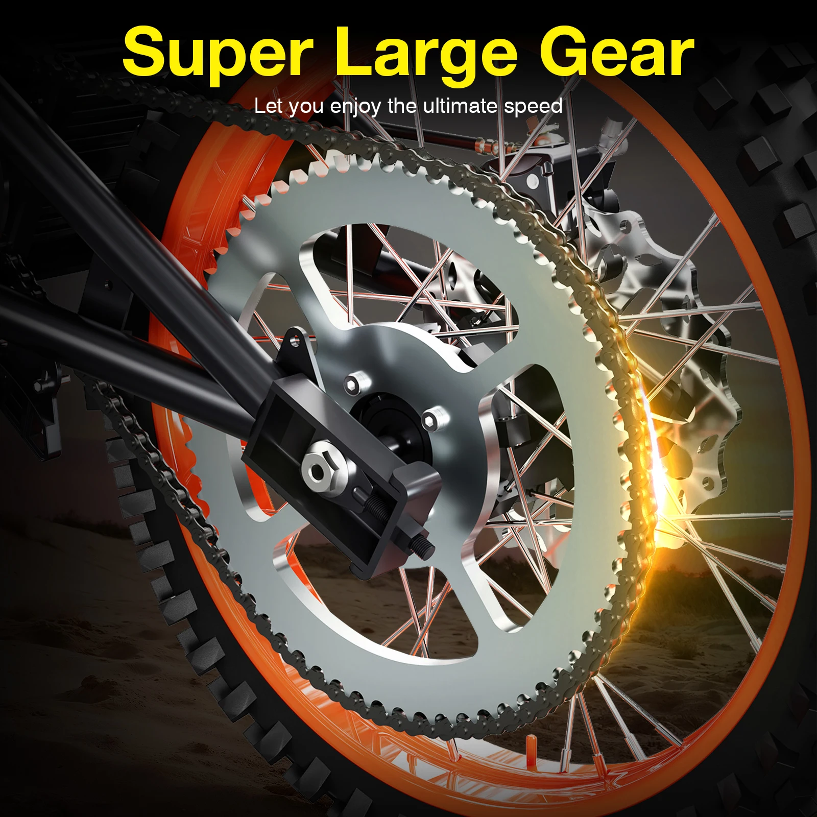 3000W Off Road Electric Motorcycle, 48V22.5AH Lithium Battery, Speed Of 37.5MPH and a Range Of 60 Miles,Adult Electric Dirt Bike