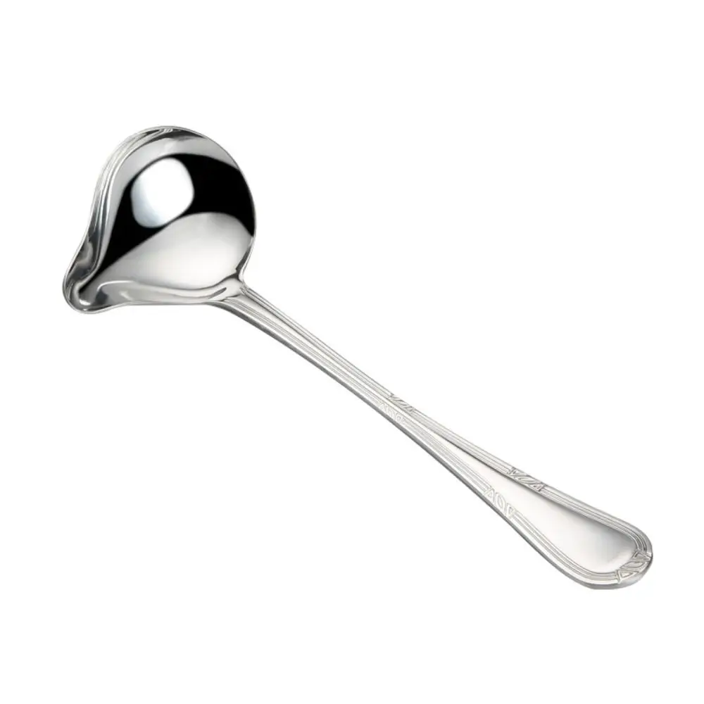 Kitchen Utensils 1/2pcs Stainless Steel Saucier Sauce Soup Scoop 7.87*2.91 Inch Silver Cleanable Spoon Set
