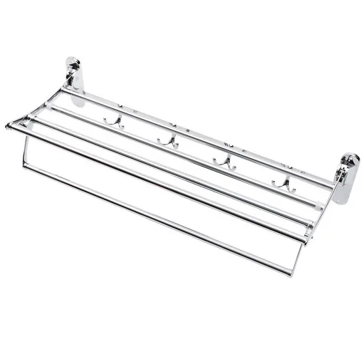 Description Picture 4 of itemStainless Steel Towel Rack Bathroom Wall Mounted Towel Holder Foldable Towel Shelf Towel Bar Towel Rail for Bathroom, Hotel