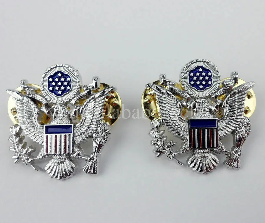 tomwang2012. US Collar Lapel Pins Badge SSR Eagle USA USMC USAF Captain  Ranks metal insignia - AliExpress