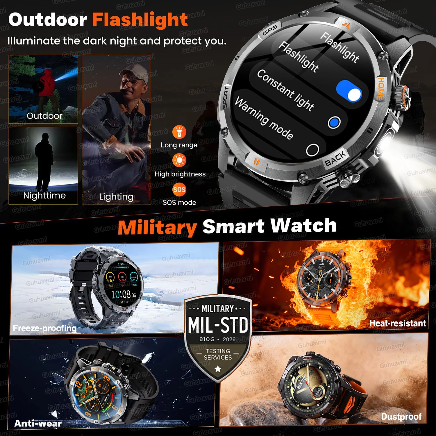2026 New T-Rex3 Pro GPS Smart Watch Navigation Compass 10ATM Waterproof Swim Sports tracker Outdoors Military Men Smartwatches
