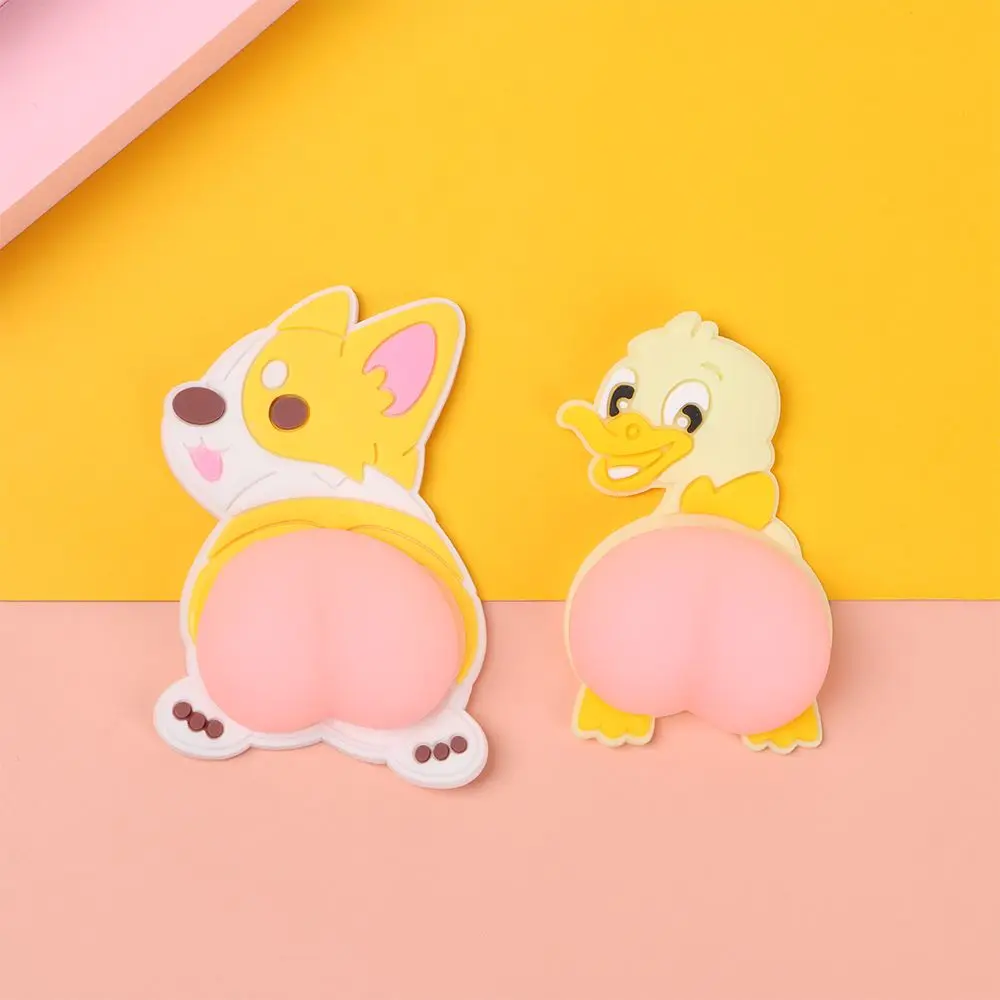Anti-collision Stickers 1Pair Cartoon Cute Animal 3D Silicone Butt Door Stop Refrigerator Anti-scratch Phone Decoration For Gift door stopper,silicone door stopper,door stopper bumpers,silicone door sticker