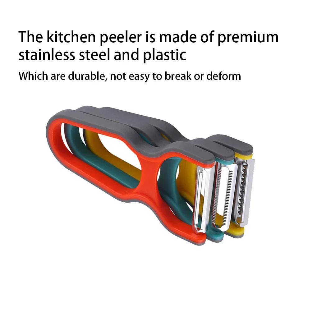 3Pcs Stainless Steel vegetable peeler Multi-function Potato Peeler Fruit Vegetable Chopper Mini Spud Slicer Grater Set Kitchen Tools
