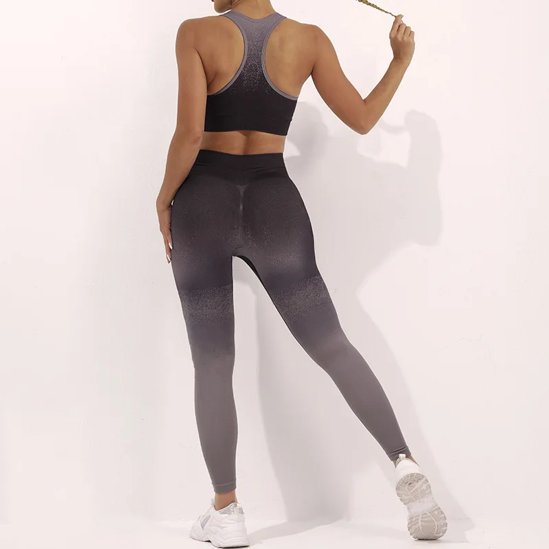 Women Tie Dye Leggings Scrunch High Waist Seamless Knit Leggings Butt Lifting Tie Dye Soft Workout Tights Active Wear Set