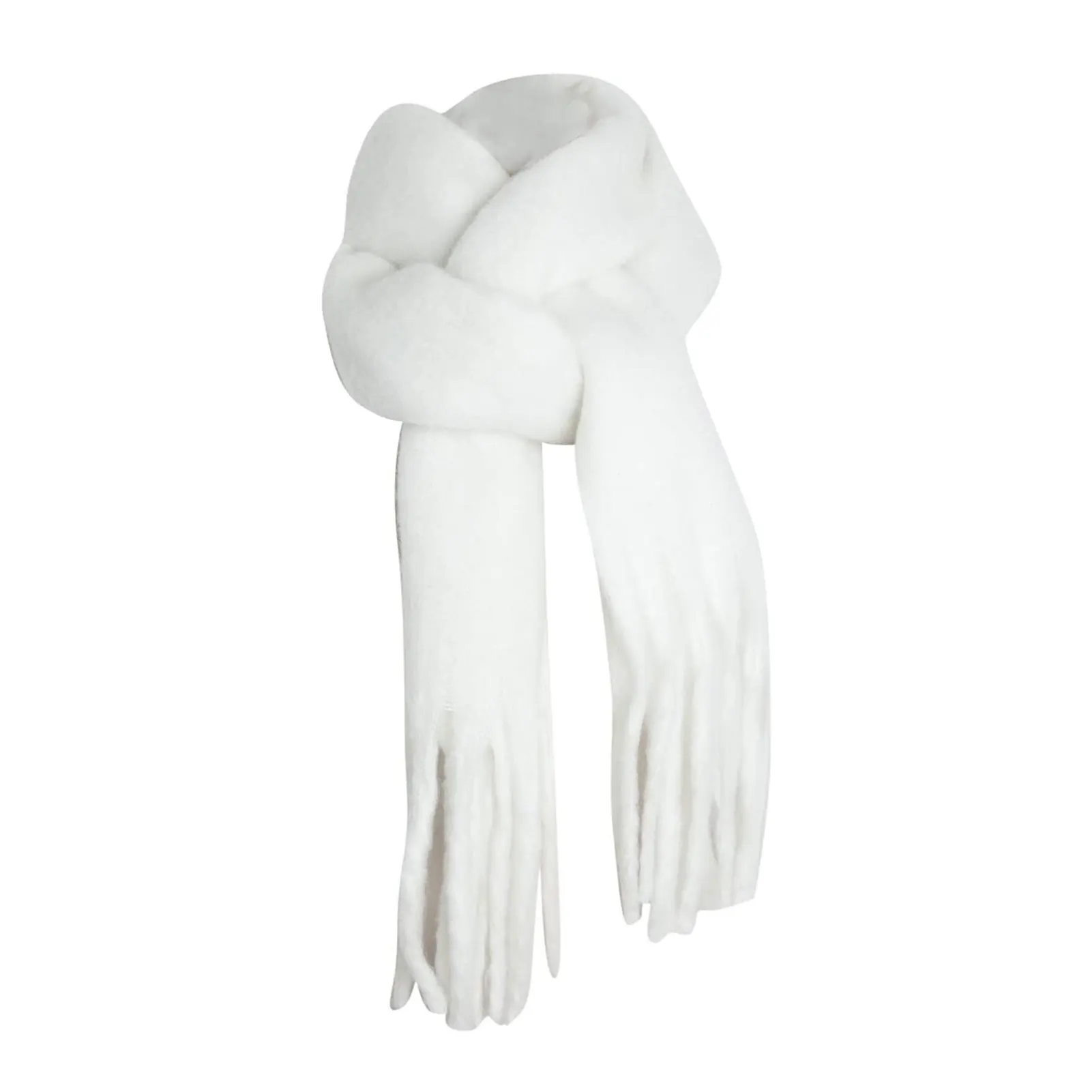 Solid Thickened Large Scarf Girls Winter New Korean Sle Winter Student All-Match Shawl Scarf White Women 3