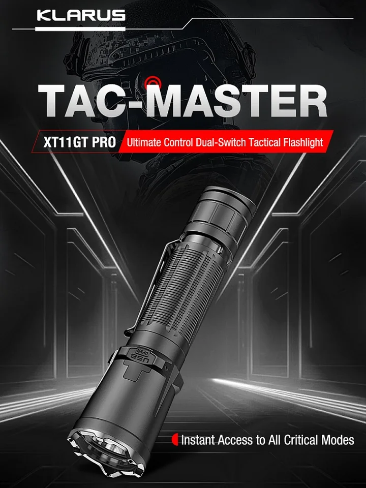Klarus xt11gt pro v3.0タクティカル懐中電灯,マルチモード,デュアル