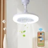 E27 Aromatherapy Ceiling Fan with Lighting Lamp Bedroom Silent Wireless Ceiling Fan Light Remote Control Electric Fans for Home 2