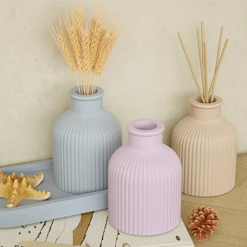 Silicone Mold DIY Tray Gypsum Cement Flower Pot Vase 3D Epoxy Resin Jewelry Storage Box Crystal Drip Glue Home Decor