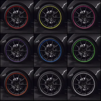 8m Car Wheel Hub Decorative Strips Tire Protection Rings Anti-collision Anti-scratch Decorative Line Modification Supplies 1