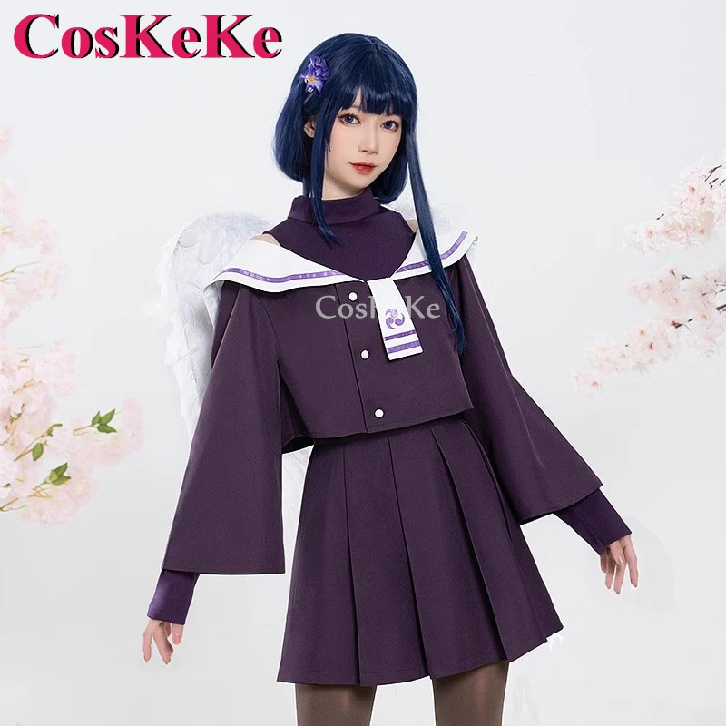 

CosKeKe Raiden Shogun Cosplay Game Genshin Impact Costume Sweet Lovely Children's Fun Outfit Halloween Party Role Play Clothing