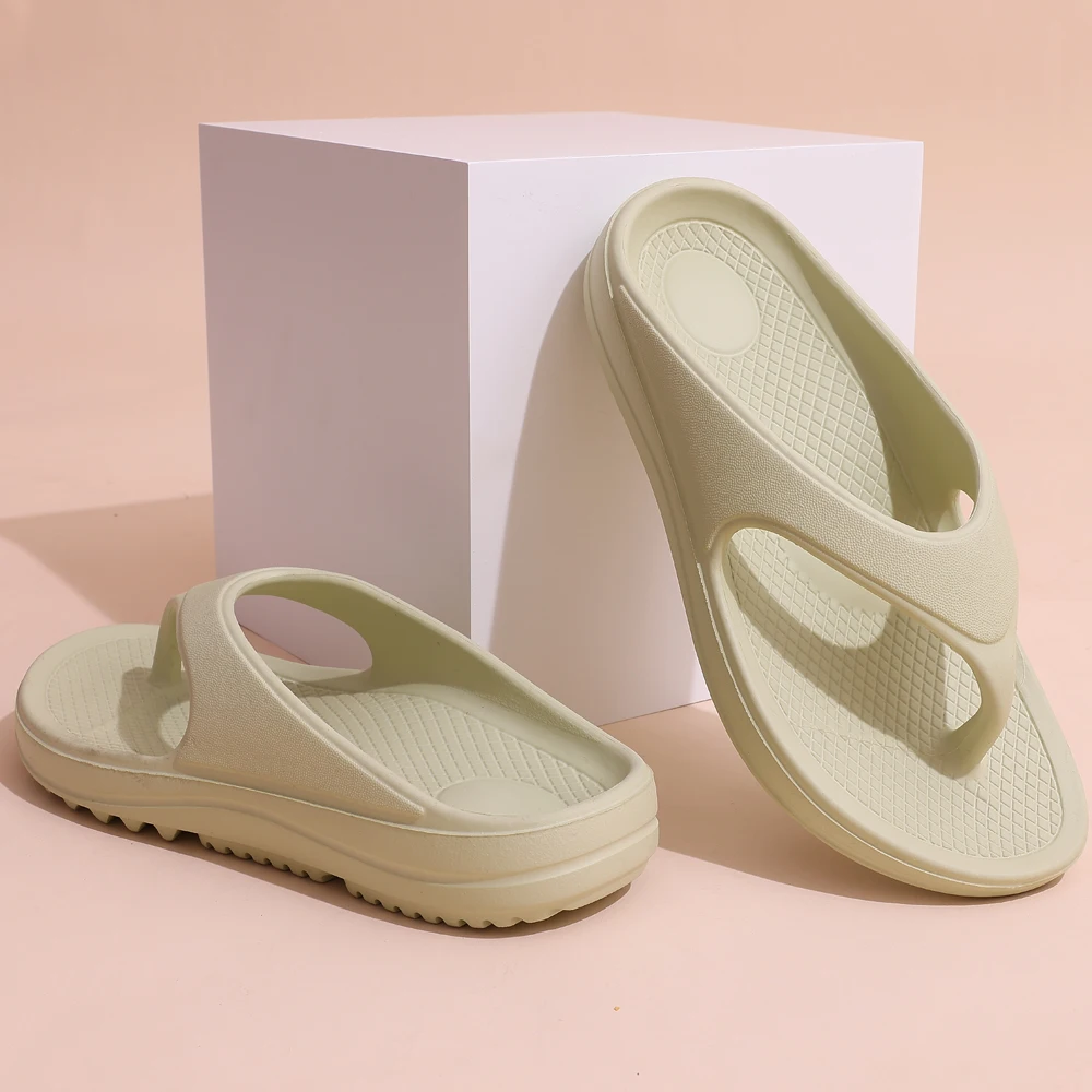Comwarm Thick Sole Flip Flops For Women And Men Summer Yoga Mat Outdoor Beach Thong Sandals For Shower Non-Slip Soft Slippers 4