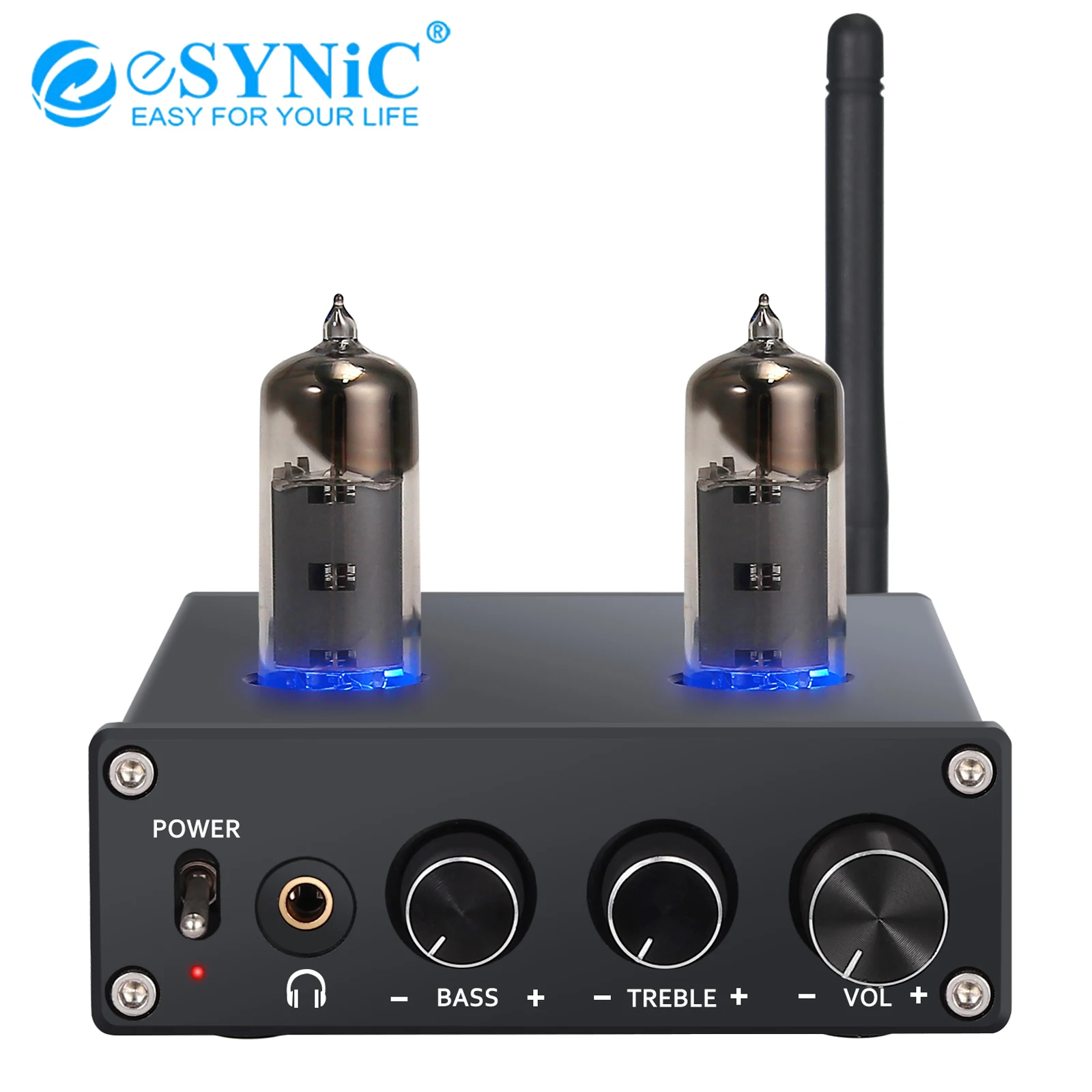 eSYNiCBluetooth50AudioAmplifier2Ch6J4VacuumTubesPowerAmp