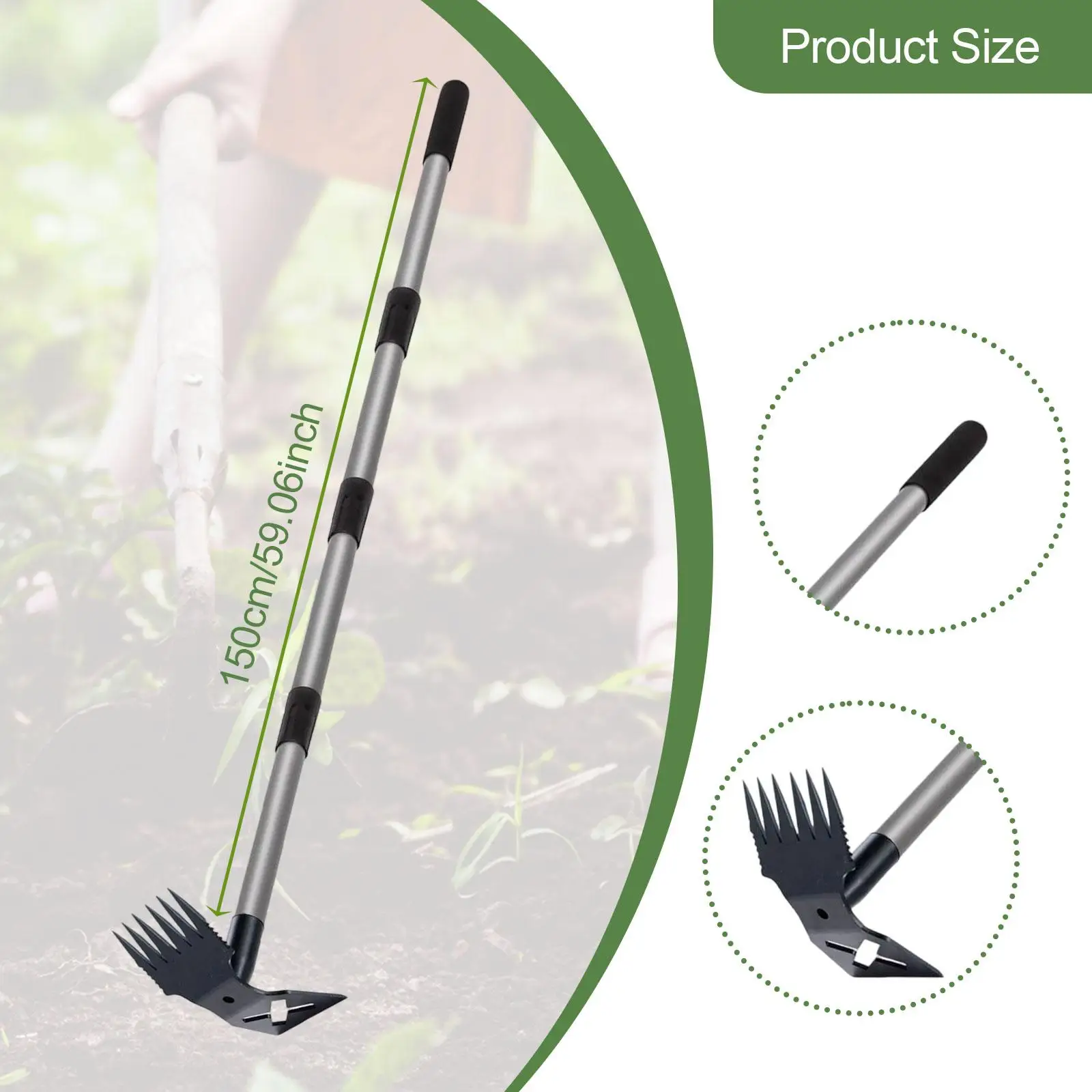 Gardening Garden Hoe Weeding Rake Manual Weeder Tool Easy Assembly Ergonomic Weeds Remover for Soil Loosening Farm Gardening Garden Hoe Weeding Rake Manual Weeder Tool Easy Assembly Ergonomic Weeds Remover for Soil Loosening Farm
